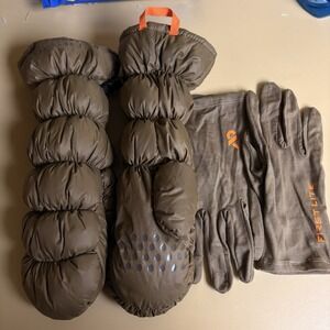 First Lite Brooks Down Mittens Mens Extra Large W / Merino Wool Inner Gloves